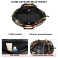 thumbnail image 3 of Red Strawberry Plants Fruit Leaf Black Pattern Travel Tote Bags for Women Carry On,Large Weekender Bags for Women Travel,Multi Functional Duffle Bag for Work,Shopping,Sports, 3 of 5
