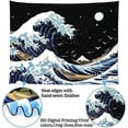 thumbnail image 4 of Gojian Wall Tapestry for Bedroom Aesthetic Japanese The Great Wave off Kanagawa Tapestries Trippy Tapestrys Black Art Tapistry Wall Hanging Decor Ceiling Tapastry, 4 of 6