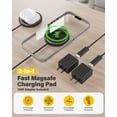 thumbnail image 6 of 25W Magnetic Wireless Charging Pad with 30W Wall Adapter, Qi2.2 Certified Fast Charger with 4FT Braided Cable, Compatible with iPhone 17/16/15/14, Samsung Galaxy S26/S25 Ultra, Pixel 10,Black, 6 of 7