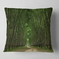 thumbnail image 2 of Designart Pathway in Thick Green Forest - Landscape Photography Throw Pillow - 16x16, 2 of 5