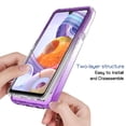 thumbnail image 6 of Mantto LG Stylo 6 Case, Front & Back 360 degree Full Body Protective Gradient Color Bumper Shockproof Slim Hybrid Back Soft Silicone Rubber TPU Bumper Clear Phone Case for LG Stylo 6 Case - Purple, 6 of 8