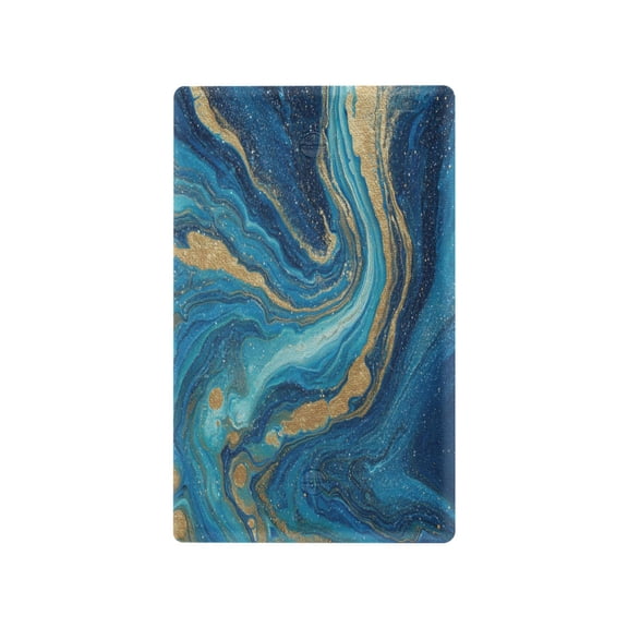 Light Switch Cover Switch Plate Outlet Cover Plug Cover for Electrical Unused Outlet Cover Blue and Gold Ocean