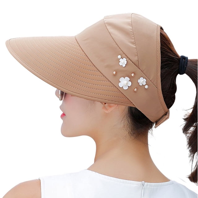 Sombrero HINDAWI con protección UV de ala ancha para mujer (caqui)