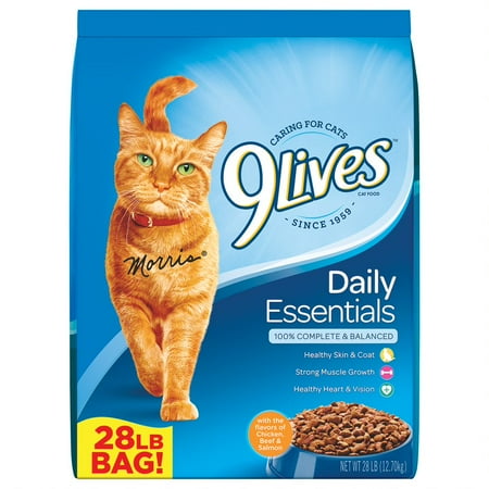 9Lives Daily Essentials Dry Cat Food, 28 lb (Best Kitten Dry Food 2019)