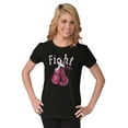 thumbnail image 3 of Fight Boxing Breast Cancer Warrior Womens Slim Fit Graphic Tee Brisco Brands S, 3 of 5