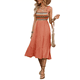 thumbnail image 3 of Vestidos de Verano Sin Mangas para Mujer, Vestidos Largos para Invitadas de Boda, de Punto Acanalado con Bolsillos Color Naranja S, 3 of 10