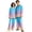 Light Blue, variant on Unisex Ombre Gradient Milk Silk Brushed Polyester Pajama Set, Notch Collar Loose Long Sleeve Couple Sleep Loungewear(Royal BlueL)