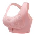 thumbnail image 2 of CHOK Women‘s Full Figure Front Closure Wirefree Jacquard Back Support Posture Bras Gray 2XL, 2 of 6