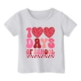thumbnail image 4 of PMVFHDE T-Shirts pour Filles Hauts d'Été 2025 Mode Filles Hauts T-Shirts Fille Hauts d'Été Filles et Garçons T-Shirt Col Rond Manches Courtes T-Shirt Décontracté d'Été Blanc, 2-3 Ans, 4 of 4