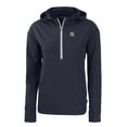 thumbnail image 2 of Women's Cutter & Buck  Navy New York Yankees Daybreak Eco Recycled Half-Zip Hoodie, 2 of 3