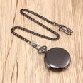 thumbnail image 4 of HLONK Mens Blank Stainless Steel White Dial Arabic Numeral Pocket Watch, 4 of 7