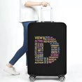 thumbnail image 1 of Stretch Luggage Cover Suitcase Covers Text Letter Printed Travel Accessories Printed Dust Cover 18''-28'' Inch Protective Case 8text D M, 1 of 6