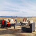 thumbnail image 1 of Modway Convene Ensemble de 5 Pcs pour Patio Extérieur avec Foyer en Espresso Beige, 1 of 9