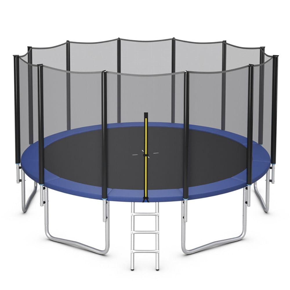 Aimee Lii 10 Feet Outdoor Trampoline Bounce Combo with Safety Closure Net Ladder, Outdoor Trampoline for Kids