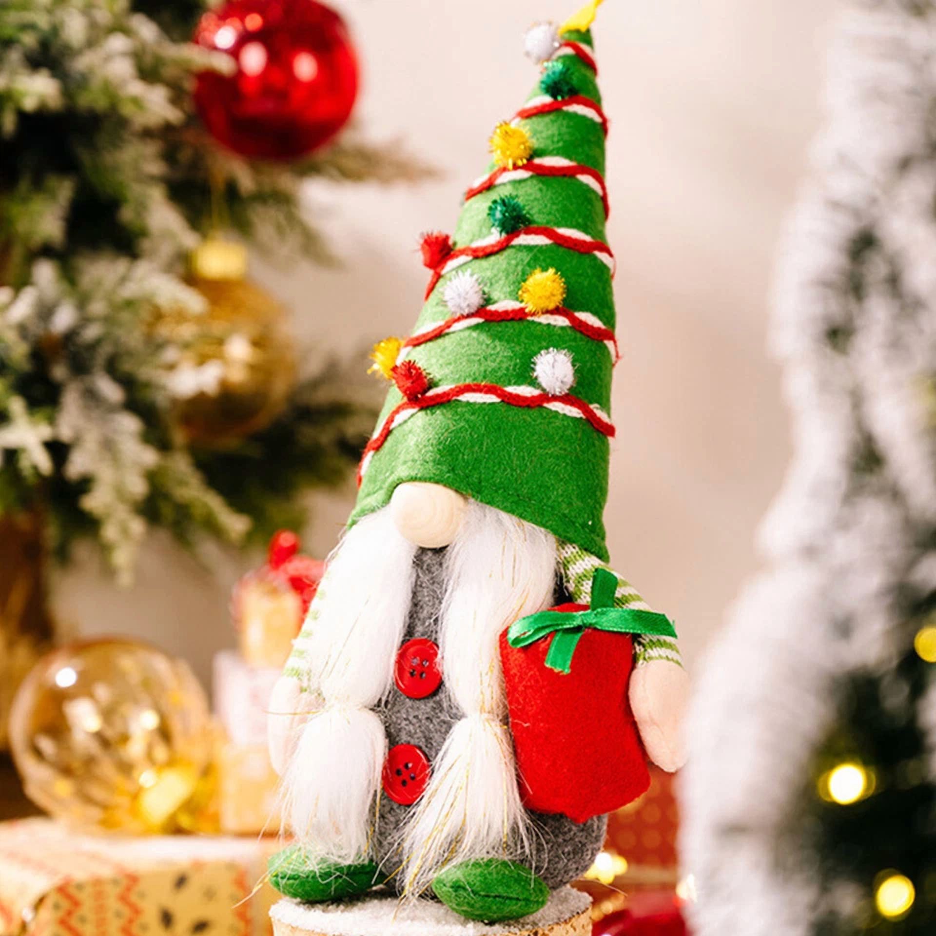 BUTTERFLY- 2Pcs Christmas Gnome Plush Holiday Faceless Gnome Tomte Ornament Decor Gifts