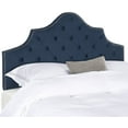 thumbnail image 2 of SAFAVIEH Arebelle Rustic Glam Tufted Headboard with Nail Heads, King, Steel Blue, 2 of 4
