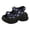 Blue, variant on Distressed Plaid Denim Platform Chunky Walking Sandals for Women Stylish Casual Ripped Checkered Canvas Adjustable Ankle Strap Wedge High Heels Dad Sneakers Beach Summer Shoes Blue Size 9