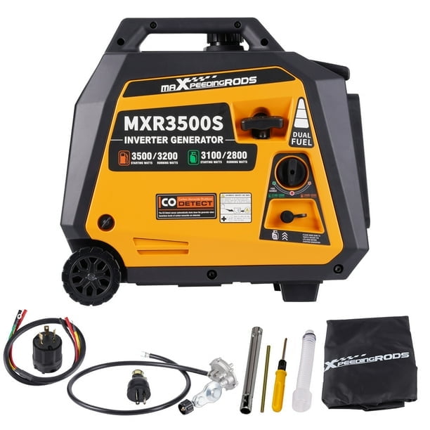 Maxpeedingrods 3500 Watt Portable Super Quiet Gas / LPG Dual Fuel Inverter Generator Electric Start