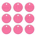 thumbnail image 1 of Placa de identificación redonda de 100 piezas, grabado láser, personalizada, nombre de Mascota, accesorios para collar, llavero, anillos, venta al por mayor, 1 of 4