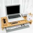 thumbnail image 4 of Vaiyer Bamboo Monitor Stand - 23 Inch Bamboo Desk Riser, Organizer for Home and Office Computer Desk Laptop Printer TV Cellphone Stand Desktop Monitor, 4 of 5