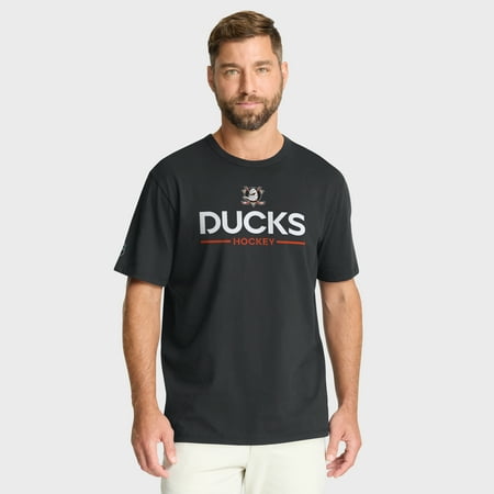 Men s Fanatics Black Anaheim Ducks Authentic Pro Primary T-Shirt