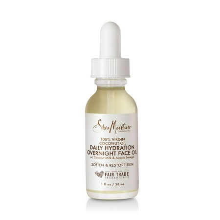 SheaMoisture Overnight Face Oil for All Skin Types 100% Virgin Coconut Oil for Daily Hydration 1