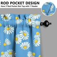 thumbnail image 4 of Rustic Boho Kitchen Curtains 24 Inch - 3 Panel Vintage Floral Set with Blooming Wildflowers, Farmhouse Rod Pocket Drapes, 4 of 5