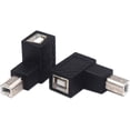 thumbnail image 1 of HUGFEGWE 2 Pack USB Type B 2.0 Extender, 90 Degree Down Angle USB B Male to Female Printing and Data Transferring Extension Adapter Connector for Printer Scanner HDD (USB B & Down) CJ25311-4212, 1 of 7