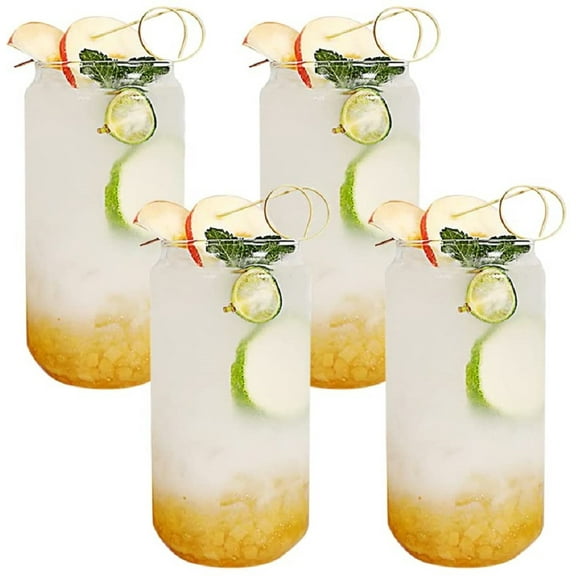 20 oz Large Beer Glasses, Set of 4, Can Shaped Beer Glasses ,Elegant Shaped Drinking Glasses is Ideal Gift,Tumbler Beer Glasses Great for Any Drink and Any Occasion