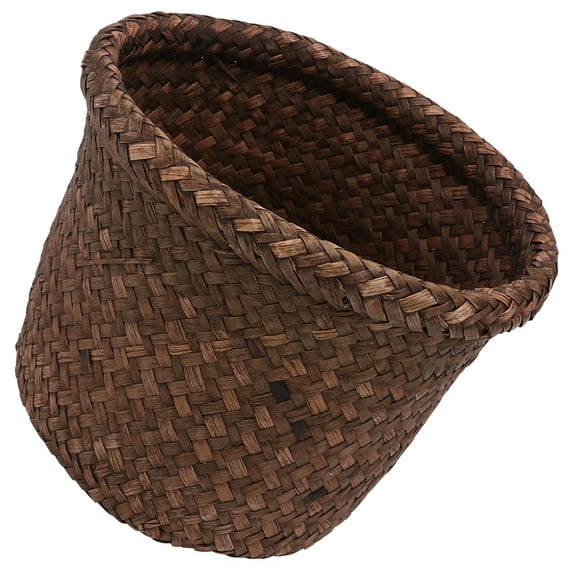 RENACLIPY Rattan Storage Basket Seagrass Woven Basket Brown 1Pack