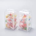 thumbnail image 2 of Clear Candy Boxes, 20 Pack Transparent Treat Boxes with Heart Lace Design and Ribbon, Square Plastic Favor Boxes for Wedding, Baby Shower, Party Supplies, 2.36x2.36 inch, 2 of 7