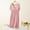 Pink, variant on DJskiyers Women's Loose Nightgown Short Sleeve Pleated Baggy Sleepwear Cotton Plus Size Soft Pajamas Fashion Nightdress