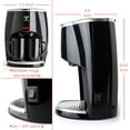 thumbnail image 3 of Moss & Stone Mini Drip Coffee Maker with Mug (5 oz Mugs), Small Coffee Pot With 2 Coffee Cups, Mini Coffee Maker (2 Drip & 2 Mug), 3 of 7