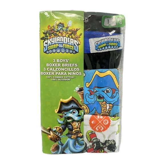 BOXER BOYS X3 - SKYLANDERS SZ 4 - 3 PACK UNDERWEAR BOXER BRIEFS VIDEO GAMES