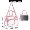 thumbnail image 3 of Deago Clear Tote Bag Stadium Approved Crossbody Shoulder Bag for Women for Travel Sports Events Festivals (Pink), 3 of 9