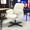 Bouclé, variant on Homy Casa Swivel Gaming Chair, Upholstered Computer Entertainment Office Armchair, Cream