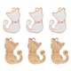 thumbnail image 2 of 30 piezas Charm Kitten Laugh Sea Shell Hardcore Foot Chain Pendant Shoe Bag Accessories DIY JewelryWhite Pearly Tail Cat, 2 of 9