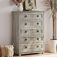 thumbnail image 4 of Joaxswe 5 Drawer Bedroom Dresser Set of 2, Modern Vertical Dresser Drawers Wood Organizer for Living Room Entryway Small Spaces, Natural Oak, 4 of 7