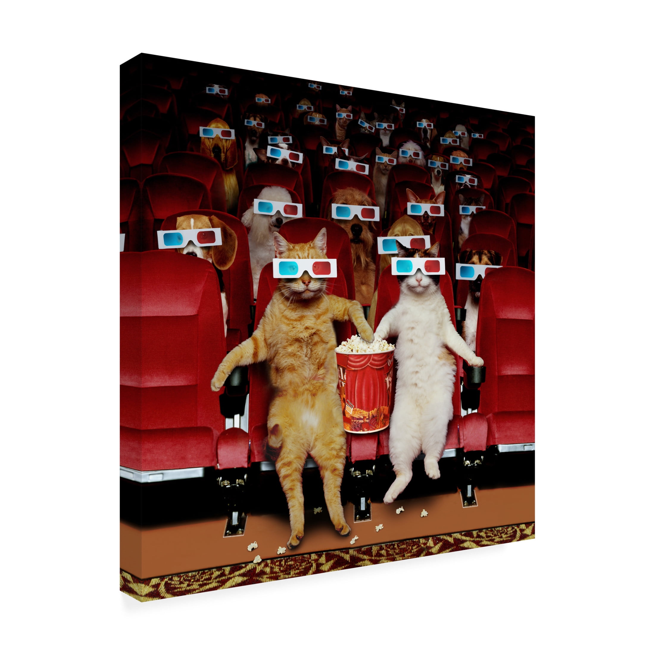 Canvas Wall Art - Lund Roeser 'Pet Show' Wall Art for Living Room, Bedroom, or Office Décor by Trademark Fine Art - 14 x 14 Inches