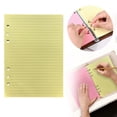 thumbnail image 3 of A5 Colorful Lined Filler Paper, 6 Hole Punched 120GSM Loose Paper, Planner Inserts For Notebooks Journals And Study Notes (Multicolor ,21*14), 3 of 9