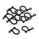 thumbnail image 3 of 10x hebillas de , grillete de cadena, llave Chian hecha a mano, aleación de Zinc, aro de Metal, bloqueo, anillos en D, grillete de arco para negro, 3 of 8