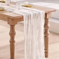 thumbnail image 4 of Camino de mesa de gasa semitransparente, tela de queso salvia, ajuste de mesa, comedor, decoración de boda Vintage, banquetes, arcos, decoración Bohemia Retro, 4 of 5