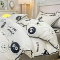 thumbnail image 1 of INS Girls Cherry Bedding Set Soft Washed Cotton Bed Sheet Queen King Size Simple Quilt Cover Pillowcase Bed Linens, 1 of 6