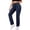 #04 Navy 【Mix & Match: Stock Up on Your Favorite Colors】, variant on Women's Loose Fit Drawstring Work Pants with Zipper Pockets, Mid Waisted Functional Utility Casual Trousers, Lightweight Polyester Travel Hiking Outdoor Daily Wear Long | TruBelle,Army Green L
