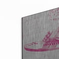 thumbnail image 2 of Luxe Metal Art 'Flight Schematic III in Pink' by Ethan Harper Metal Wall Art, 16"x12", 2 of 9