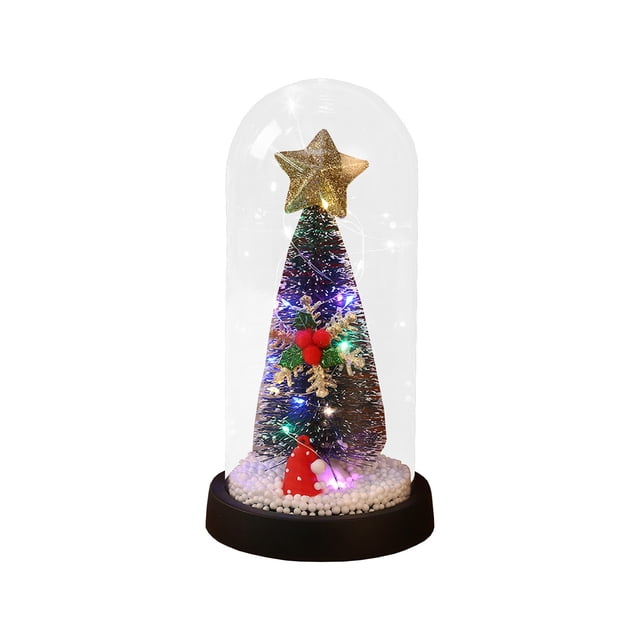 Decoraciones de Árbol de Navidad Mini Cubierta de Vidrio de Árbol de Navidad Decoración de Árbol de Navidad Decoración de Escritorio Decoración de Árbol de Navidad
