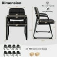 thumbnail image 3 of Costway Waiting Room Chair Set of 8 Upholstered Guest Conference Chair with Armrest, 3 of 9