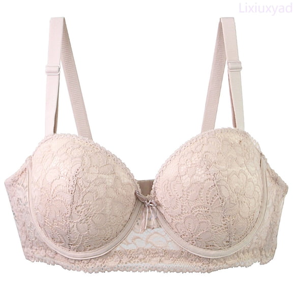 Lixiuxyad Full Bust Underwire Bra For Plus Size Support Comfortable Lift Everyday Wear T Shirt Bra With Side Wide Bands,Bras for Women Beige 100A