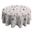 thumbnail image 4 of Unicorn Princess Castle Pattern Round Tablecloth 60"x60",Wrinkle Wipeable Table Cloth for Kitchen Dining Room Picnic Patio Party, 4 of 6