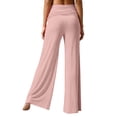 thumbnail image 5 of Coral Fold Over Yoga Pants 2026 Wide Leg Loose Fit Lounge Pant with Ruched Waist Sports Leggings for Yoga Sports Everyday(Pink,XS), 5 of 6